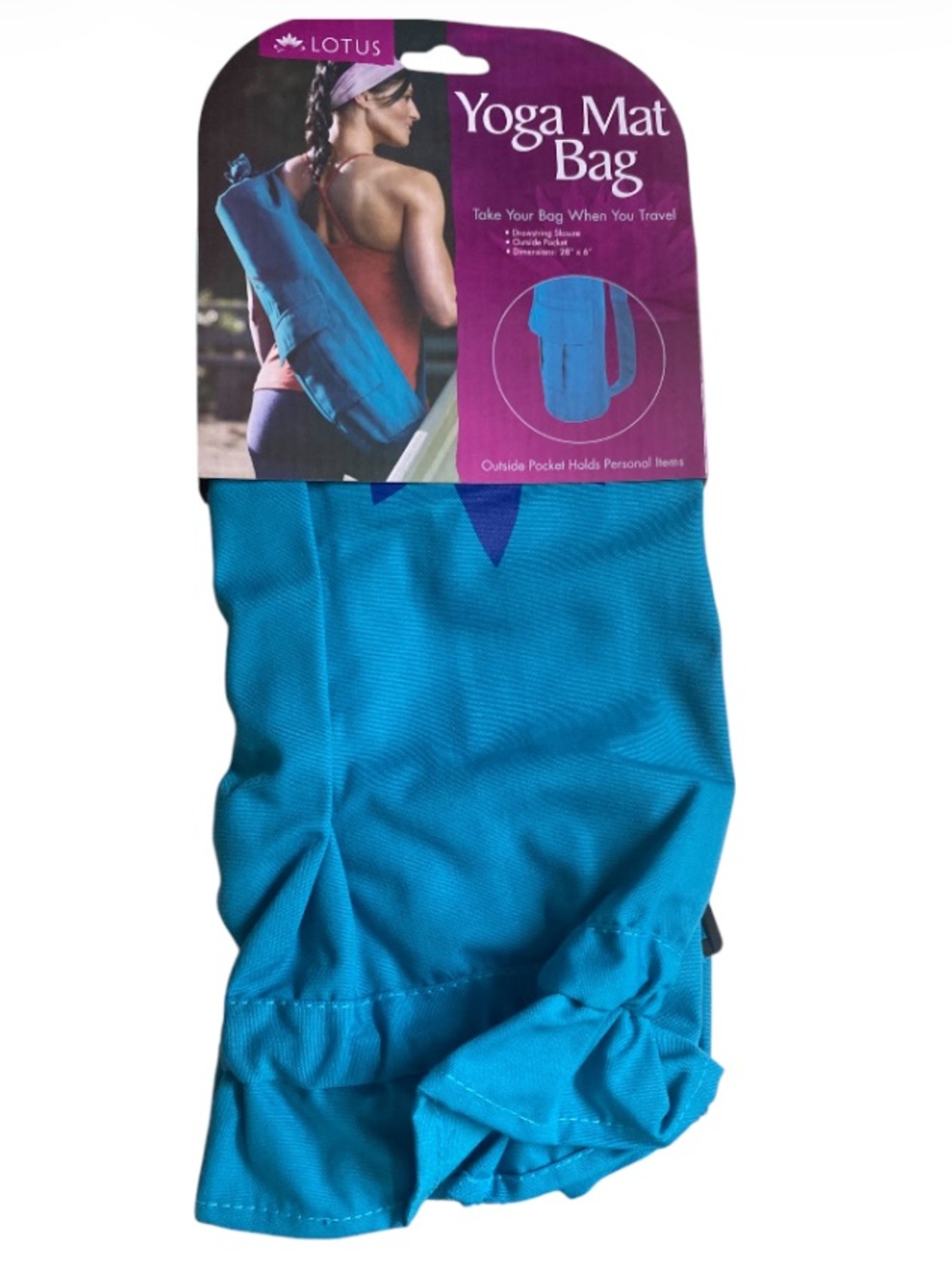 Lotus Yoga Mat Bag - Caribbean Sea Blue NEW